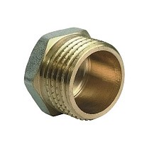 Заглушки латунные DN 15-50 PN 40 никелированные штуцерные купить в Челябинске | "Проконсим"