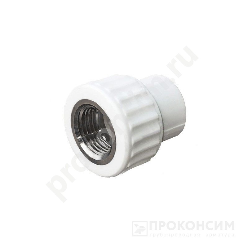 Цена 64,23 рубля с НДС.  Ожидается пополнение. Муфта ПП 25-1/2'' PN 25 белая Valfex Pro 10129125-PRO (251211255) со склада Проконсим в Челябинске