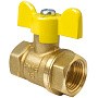 Кран латунный шаровой газовый Valfex.277.LB3 11Б27фтМ DN 15 PN 40 бабочка муфта-муфта купить в Челябинске | "Проконсим"