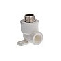 Угольник установочный ПП 20-1/2'' с наружной резьбой белый Политэк купить в Челябинске | "Проконсим"