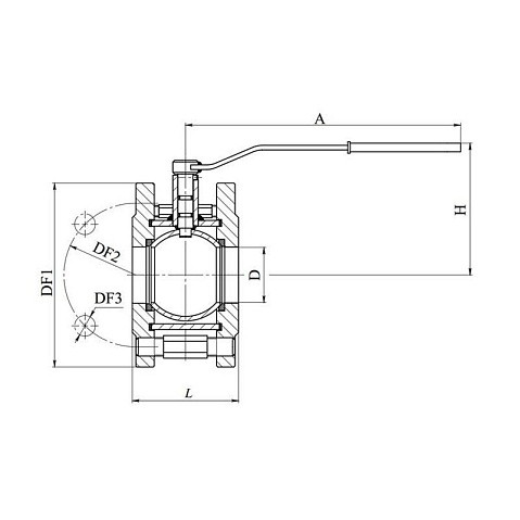 Кран стальной шаровой разборный BREEZE 11с42п, DN 100 PN 16, 125мм, стандартнопроходной, фланцевый с ручкой купить в Челябинске | "Проконсим"