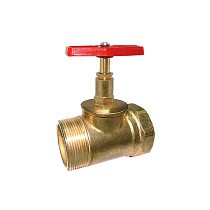 Клапан латунный пожарный прямой DN50 PN16 под газовый ключ муфта-штуцер Цветлит  со склада Проконсим в Челябинске