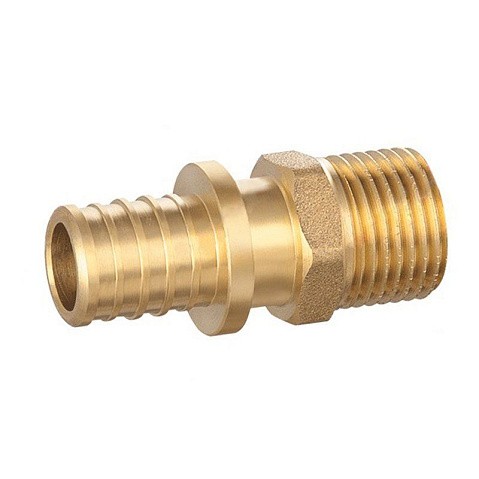 Муфта латунная для PEX DN 20 с наружной резьбой 1/2'' под надвижную гильзу PLP купить в Челябинске | "Проконсим"