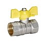 Кран латунный Temper серия 83 DN15 PN40 никелированный газовый бабочка м-м ГОСТ Р 59553 купить в Челябинске | "Проконсим"