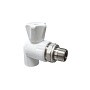 Кран шаровой для радиатора ПП 20-1/2'' PN 25 угловой с американкой белый VALFEX  купить в Челябинске | "Проконсим"